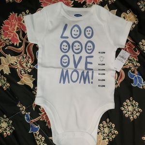 Unisex printed bodysuit for baby